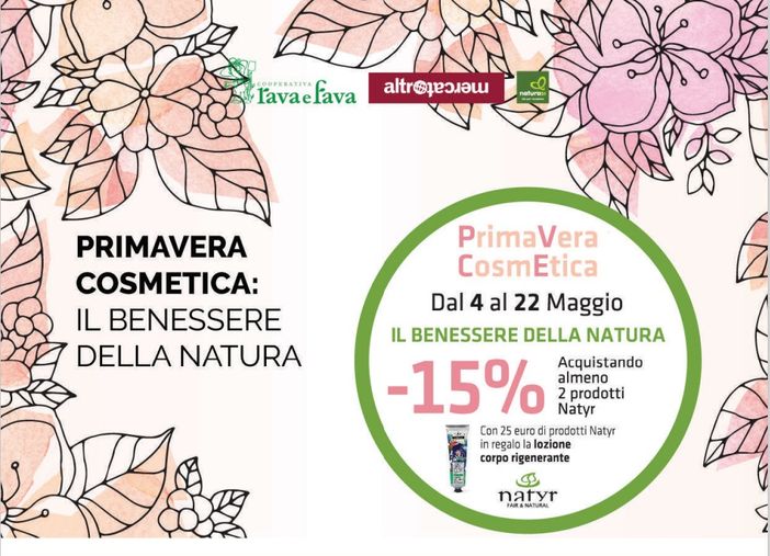 Maggio porta la PrimaVERA CosmETICA alla Bottega Rava e Fava di via Cavour 83