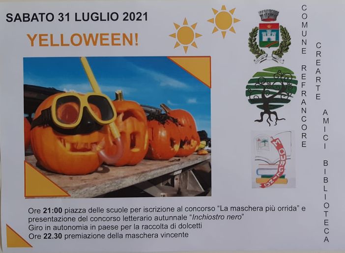 Il Comune di Refrancore mantiene la promessa e "recupera" Halloween il prossimo 31 luglio