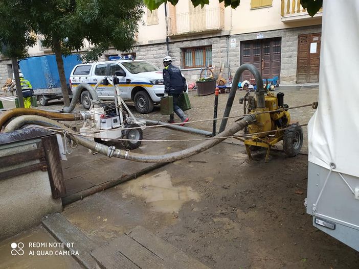 Anche il Coordinamento di Protezione Civile di Asti a Limone Piemonte, dopo l'alluvione (FOTO E VIDEO)
