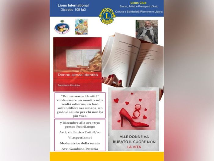 Sabato al FuoriLuogo la presentazione del libro "Donne senza identità" Sabato al FuoriLuogo la presentazione del libro "Donne senza identità"