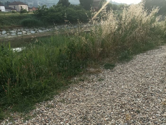 Percorso ciclabile sull’argine tra piazzale Ercole e Amendola: fondo in ghiaia e accessi pericolosi Percorso ciclabile sull’argine tra piazzale Ercole e Amendola: fondo in ghiaia e accessi pericolosi