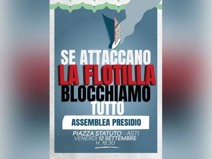 Presidio ad Asti per la Freedom Flotilla: "Rispondiamo al criminale attacco con il drone"