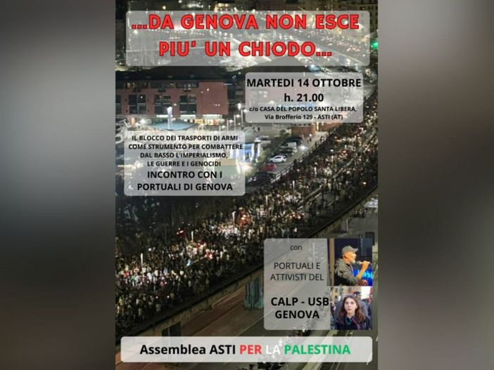"Stop alle armi": i portuali genovesi raccontano la loro protesta alla Casa del Popolo