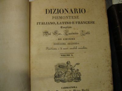 Antico dizionario piemontese Antico dizionario piemontese