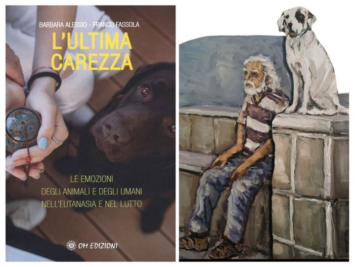 Collage tra la copertina del libro e l'opera che Paolo Viola ha realizzato per la presentazione