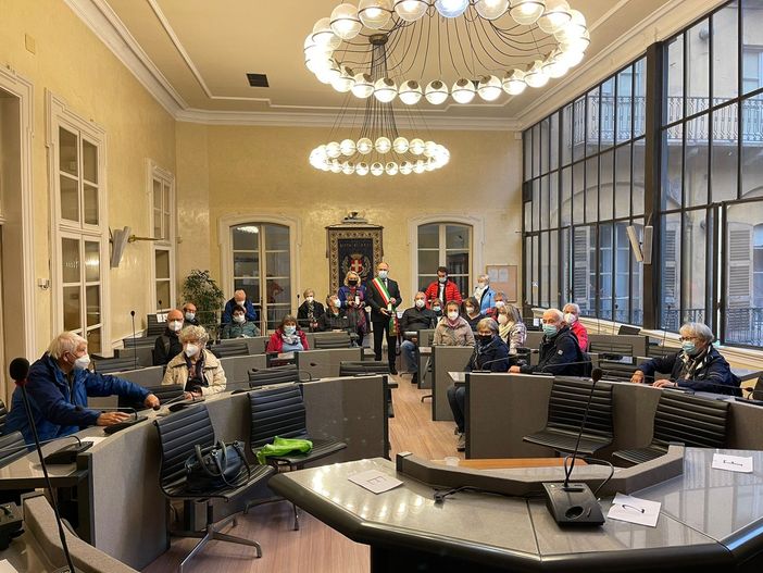 Il sindaco Rasero con la comitiva tedesca