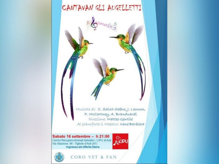 La locandina della serata musicale in programma sabato presso il Centro Lipu