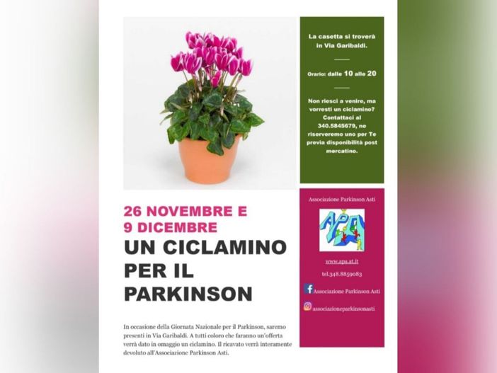 La locandina dell'iniziativa dell'Associazione Parkinson Asti