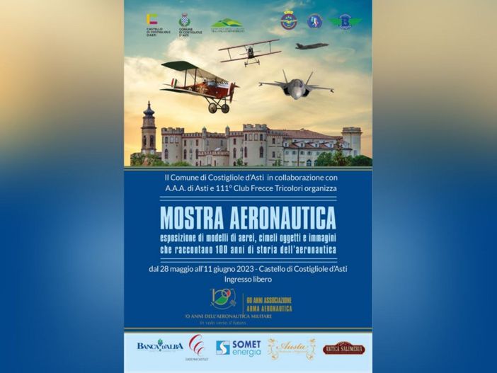 Cent'anni di storia dell'Aeronautica in mostra al castello di Costigliole d'Asti