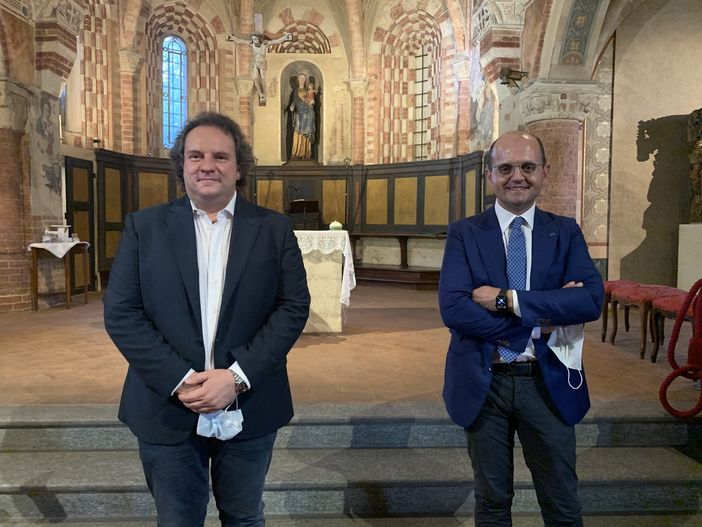 Simone Solaro (a sinistra) con Paolo Porrino, presidente del Gruppo interregionale Piemonte Valle d’Aosta UCID