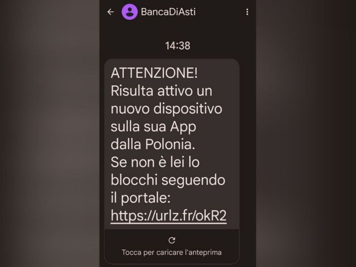 Falso SMS: “Il suo conto è a rischio”, ma è un tentativo di truffa Falso SMS: “Il suo conto è a rischio”, ma è un tentativo di truffa
