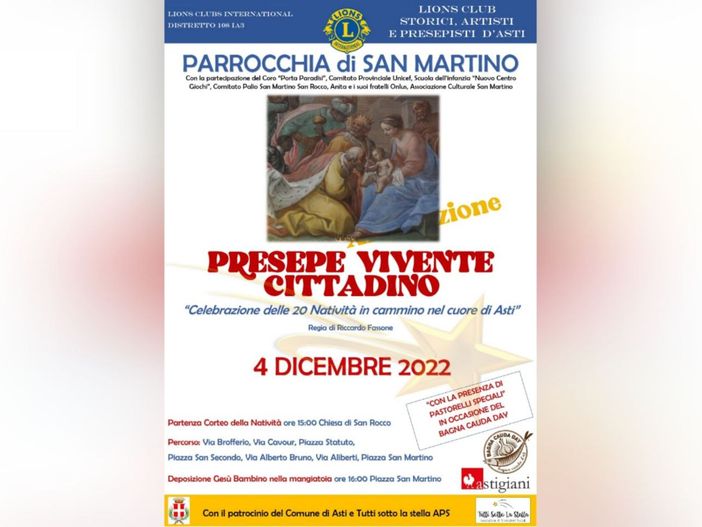 La locandina dell'edizione 2022 del Presepe vivente di San Martino La locandina dell'edizione 2022 del Presepe vivente di San Martino