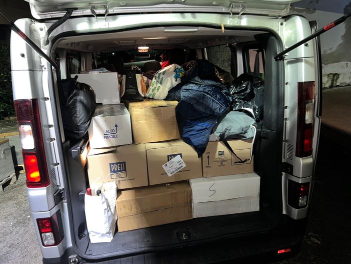 Rotary: un pullmino del Distretto 2032 con materiale per il popolo ucraino