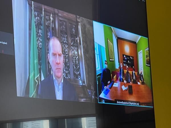 Un momento della conferenza stampa online