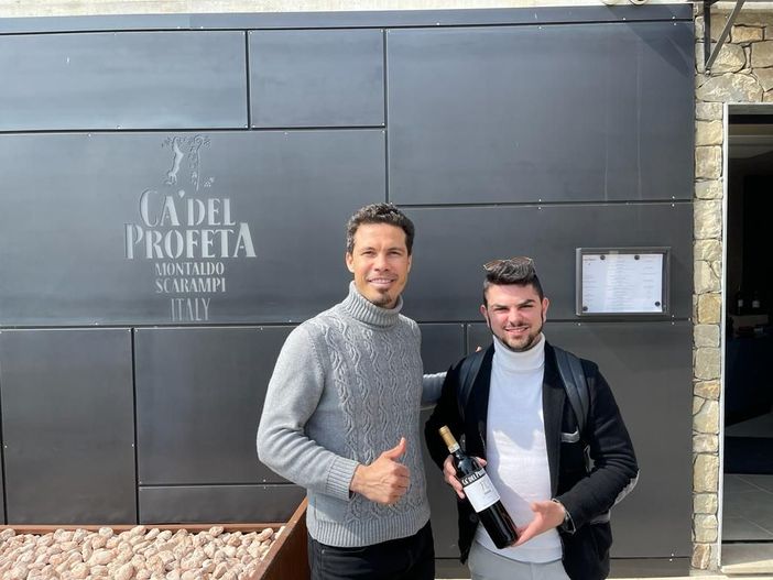 Anderson Hernanes e Mattia Antoniazzi presso Cà del Profeta Anderson Hernanes e Mattia Antoniazzi presso Cà del Profeta