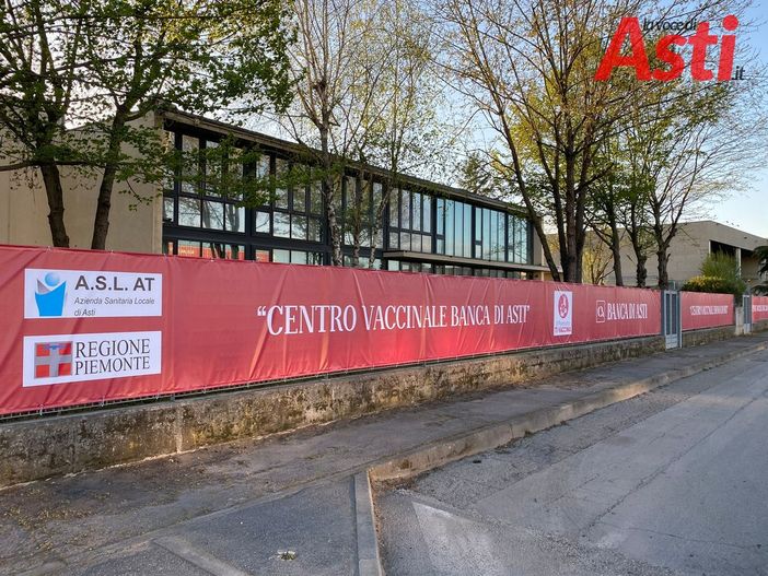Il centro vaccinale di Asti