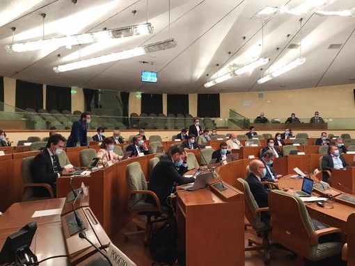 Un'immagine di una seduta del Consiglio regionale