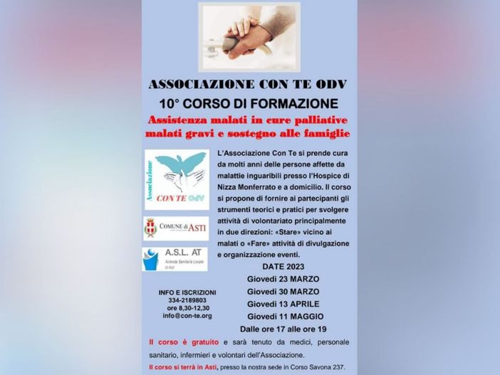 Parte il decimo corso di formazione per volontari della Con Te OdV Parte il decimo corso di formazione per volontari della Con Te OdV