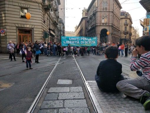 Manifestazione no vax a Torino nel marzo scorso