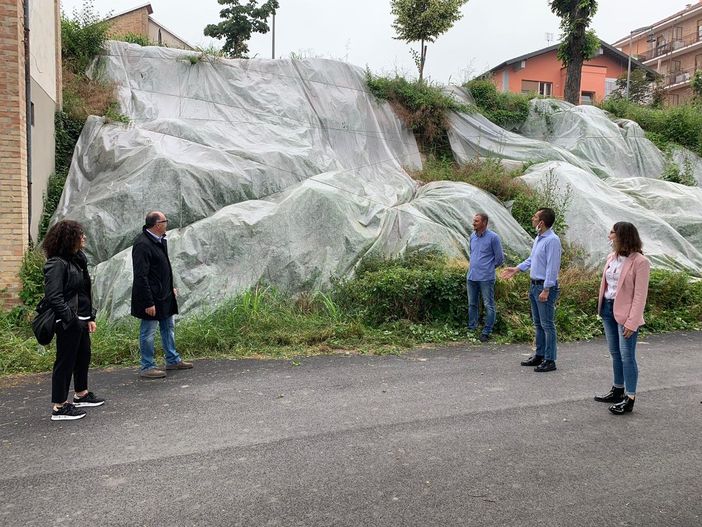 Un momento del sopralluogo