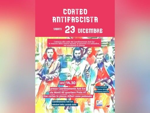 La Cgil di Asti si unisce alla marcia antifascista e sostiene la ricostituzione del comitato antifascista