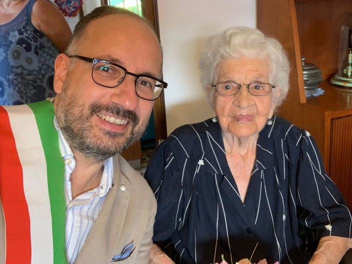 Maurizio Rasero in un selfie con Teresina Maurizio Rasero in un selfie con Teresina