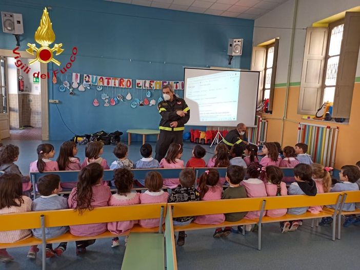 Vigili del fuoco di Asti in cattedra per il progetto "Quattro elementi" Vigili del fuoco di Asti in cattedra per il progetto "Quattro elementi"