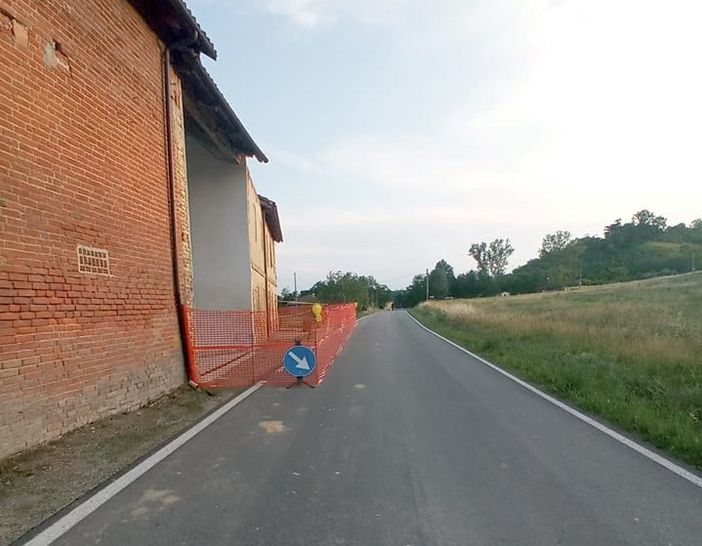 La strada interessata dai lavori