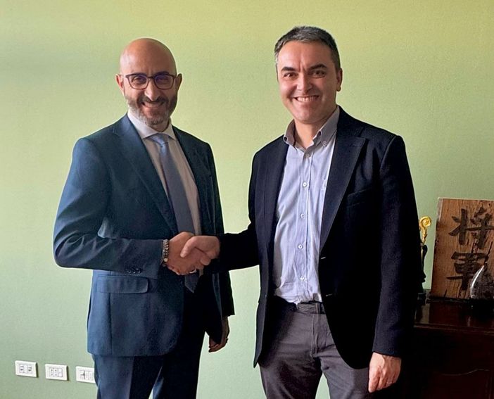 Il direttore generale Gorgoni con Morra