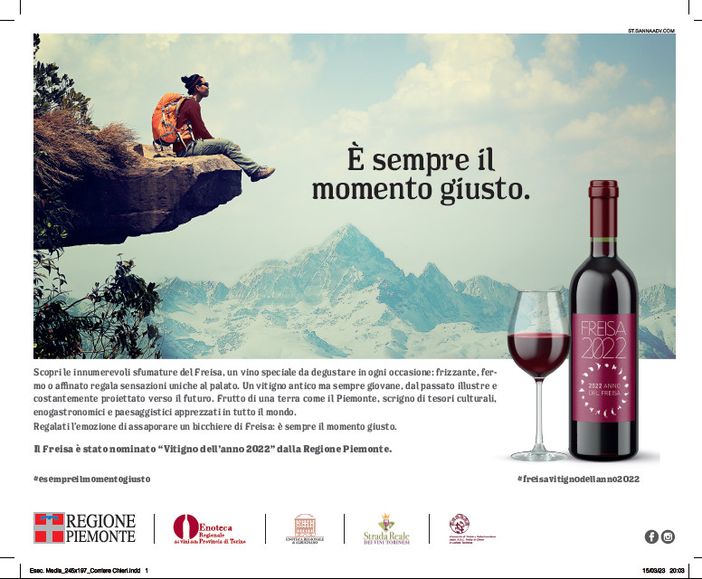 "È sempre il momento giusto": una campagna pubblicitaria emozionale conclude le celebrazioni del Freisa