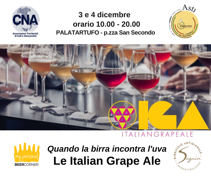 Tra i Gioielli del territorio di piazza San Secondo splendono le Italian Grape Ale del birrificio Sagrin Tra i Gioielli del territorio di piazza San Secondo splendono le Italian Grape Ale del birrificio Sagrin