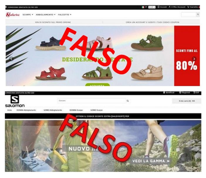 Segnalati dalla Polizia Postale altri due siti-clone di quelli ufficiali di noti marchi di abbigliamento