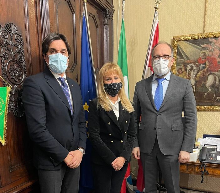 Ricevuta in Municipio la professoressa Lavinia Saracco, delegato CONI Asti