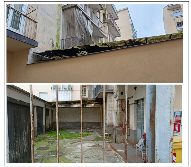 Lo stabile degradato in Piazza leonardo da Vinci