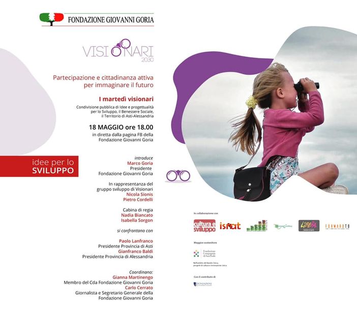 Secondo incontro del ciclo "I martedì visionari" martedì 18 sui canali social della Fondazione Goria
