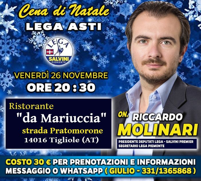 La locandina di presentazione della cena La locandina di presentazione della cena