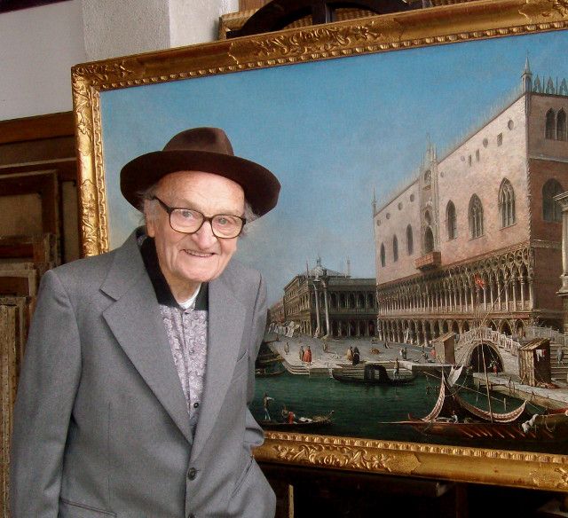 Guido Nicola alcuni anni fa con uno dei suoi restauri Guido Nicola alcuni anni fa con uno dei suoi restauri