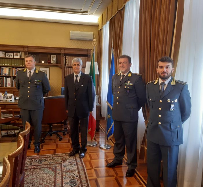 Visita in Prefettura ad Asti dei nuovi comandanti della Guardia di Finanza di Asti Visita in Prefettura ad Asti dei nuovi comandanti della Guardia di Finanza di Asti