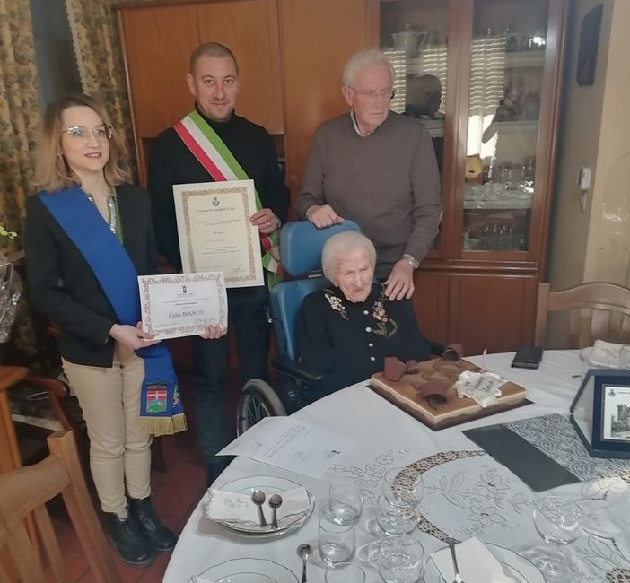 Lidia Bianco alla festa dei 100 anni