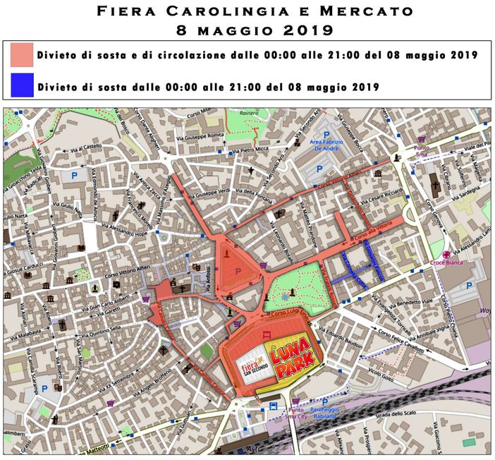 Ecco come cambierà la viabilità cittadina nel giorno della Fiera Carolingia