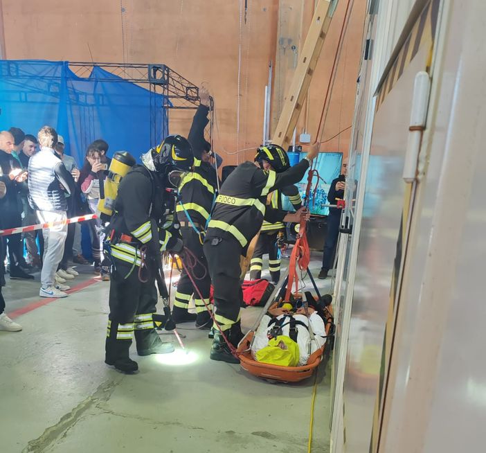 Alcune immagini dell'esercitazione di stamattina