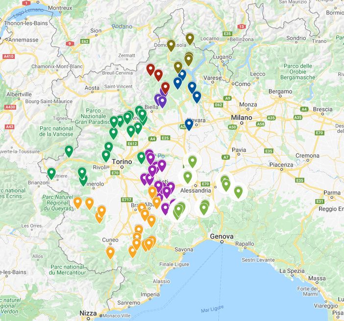 La mappa dei Comuni che riceveranno finanziamenti La mappa dei Comuni che riceveranno finanziamenti