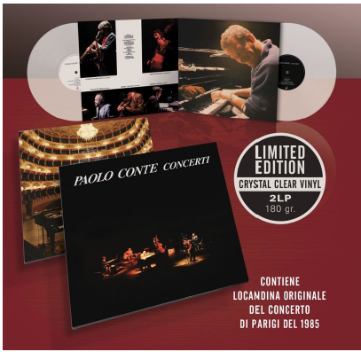 Esce il 2 ottobre in doppio vinile da collezione e in edizione limitata “Crystal Clear Vinyl”, il primo leggendario album dal vivo di Paolo Conte