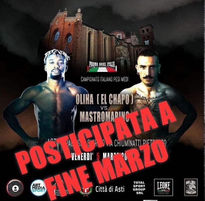 Locandina del match pugilistico