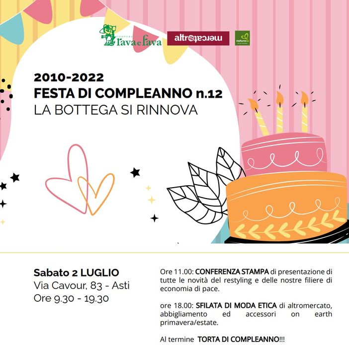 Festa di compleanno alla Bottega Rava e Fava e progetto di restyling