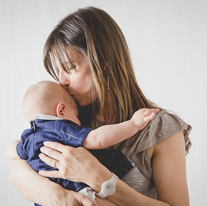 Chiara Bergonzini con la figlia Chiara Bergonzini con la figlia