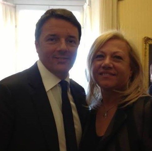 Angela Motta con Matteo Renzi Angela Motta con Matteo Renzi