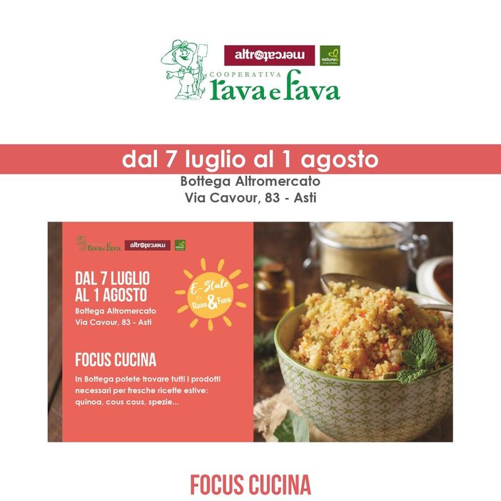 Sarà un'E-state in Rava &amp; Fava con  prodotti, cucina e ricette da tutto il mondo