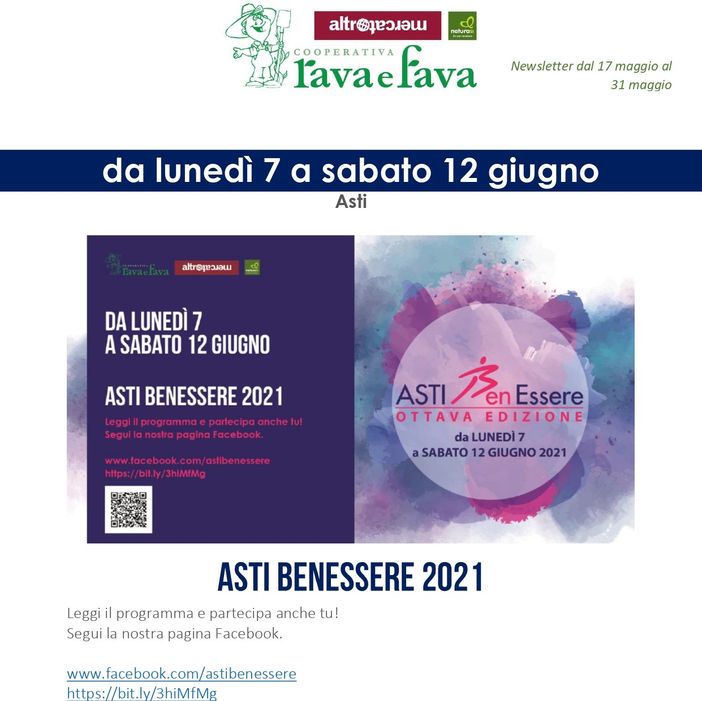 Il mese di maggio alla Rava e Fava di Asti è ricco di eventi e proposte