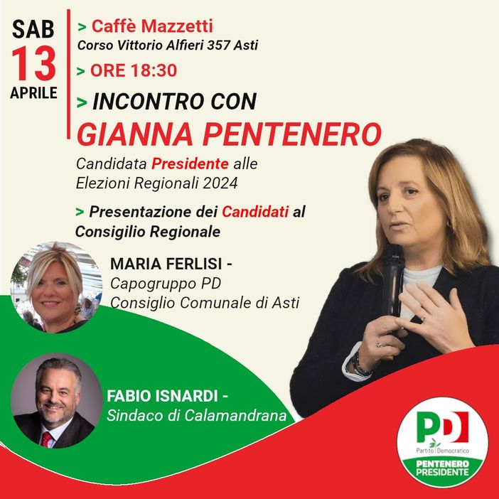 Regionali: sabato ad Asti la candidata presidente del Partito Democratico Regionali: sabato ad Asti la candidata presidente del Partito Democratico